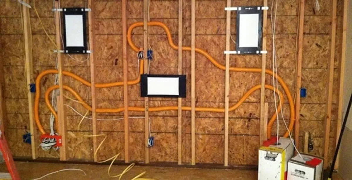 new construction wiring project displaying complete electrical system layout installed by professionals in Redding, CA