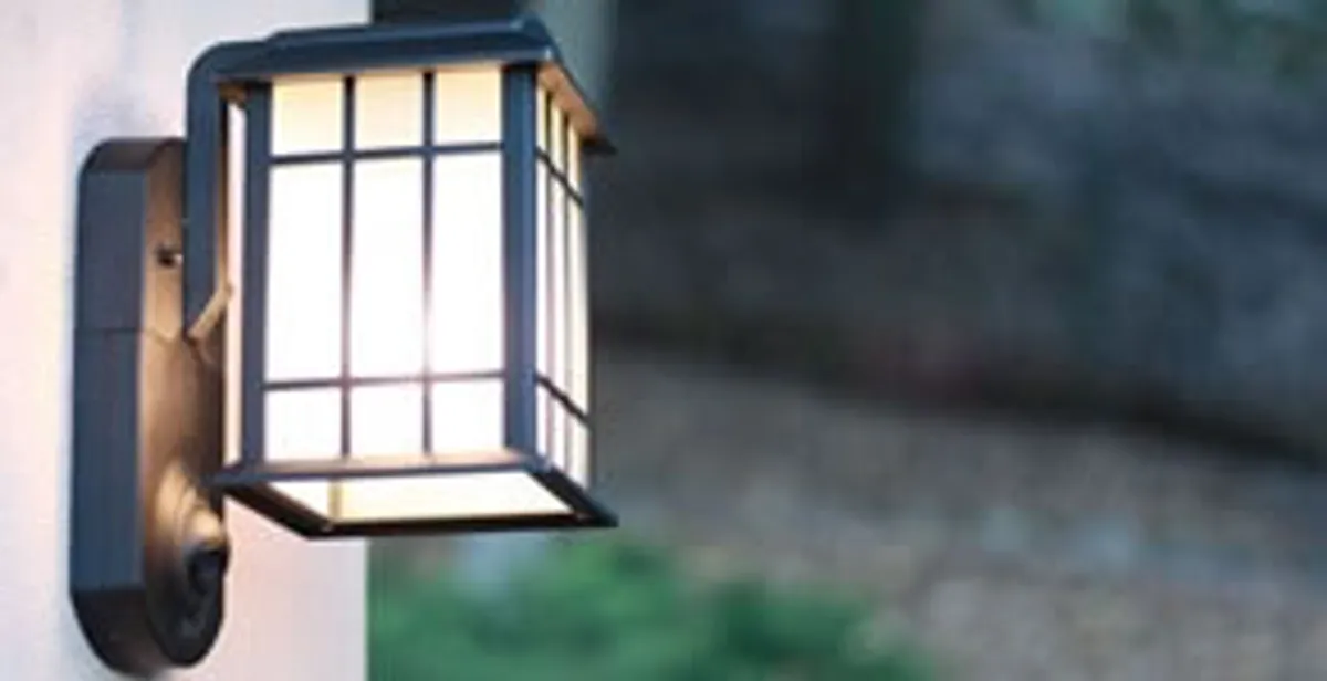 security light installation services with professionally mounted exterior wall light in Redding, CA